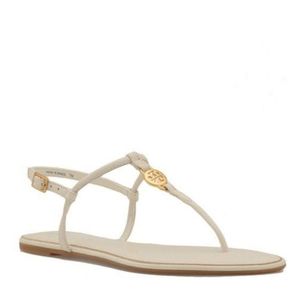 Tory burch Emmy flat sandals calf leather size 10 light pink